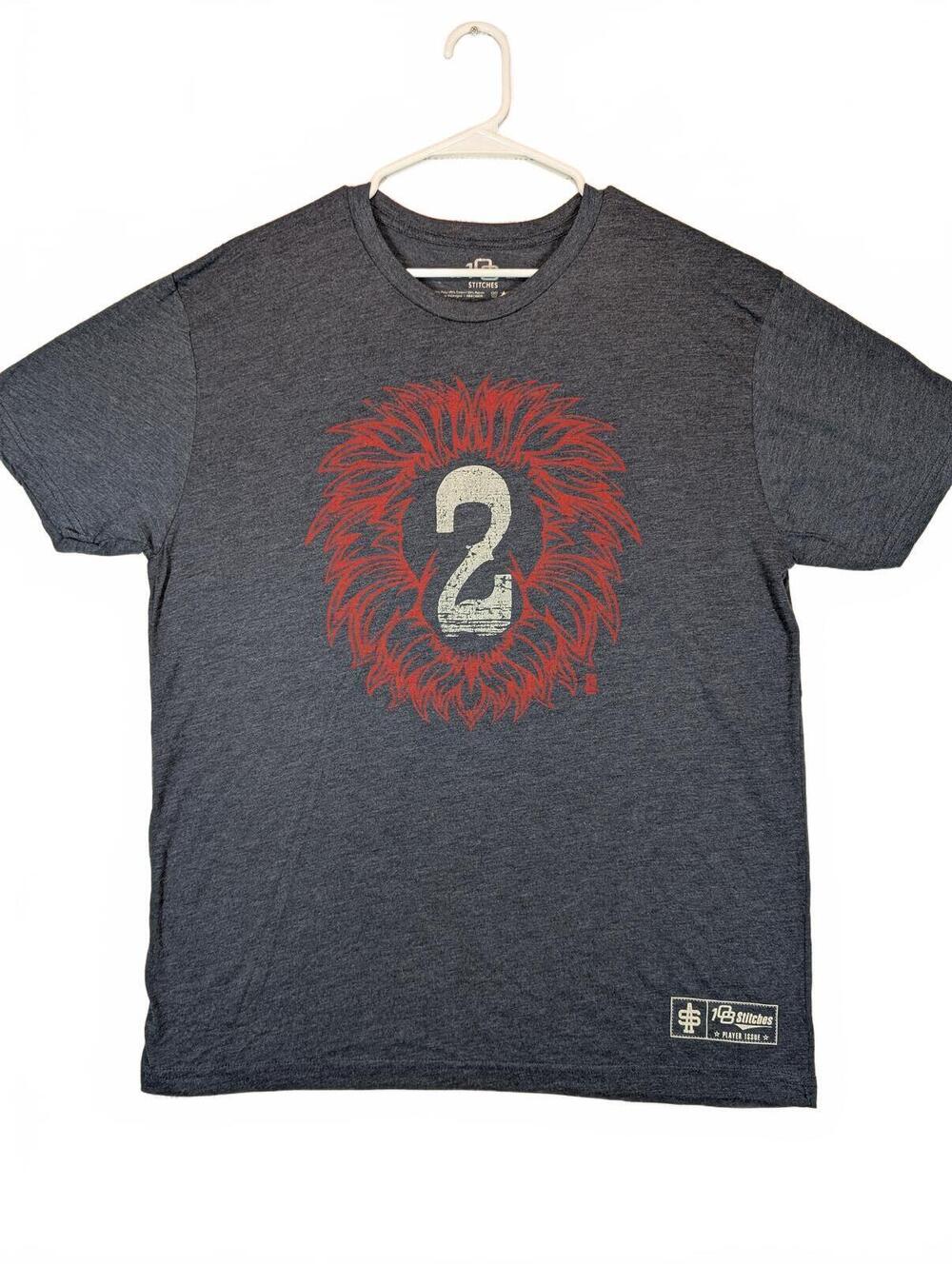 108 Stitches Player Issue Lion Graphic Simba Baseball Crewneck Tee Mens XL